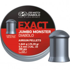 JSB Jumbo Exact Monster Pellets 5.52mm .22 Calibre 25.39 grain Tin of 200